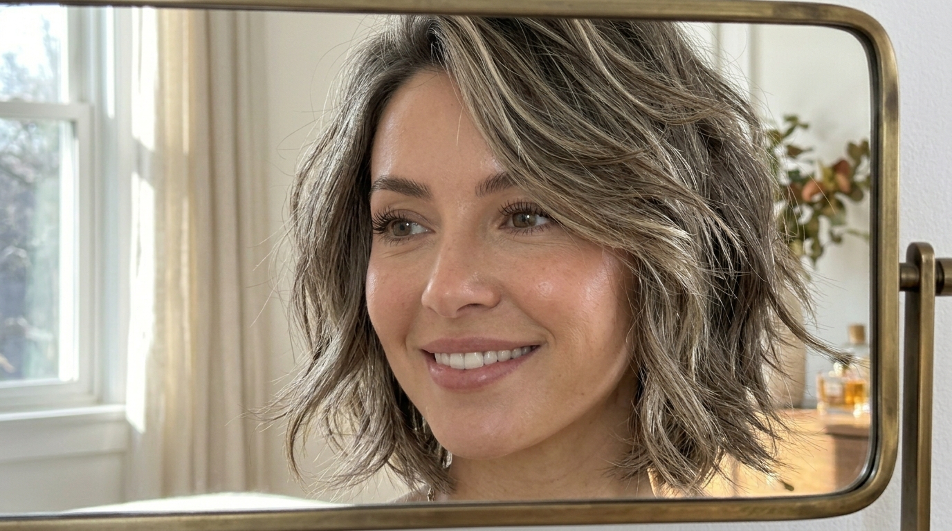 High end beauty mirror selfie taken 202606240049