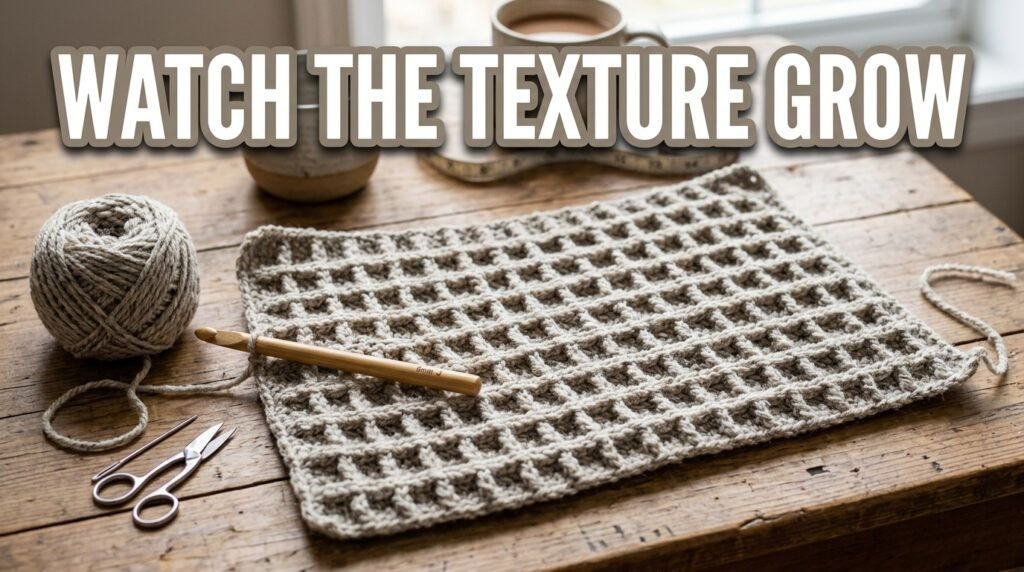 Waffle Pillow Crochet Pattern Free 5 Waffle stitch pillow panel in 202606201802