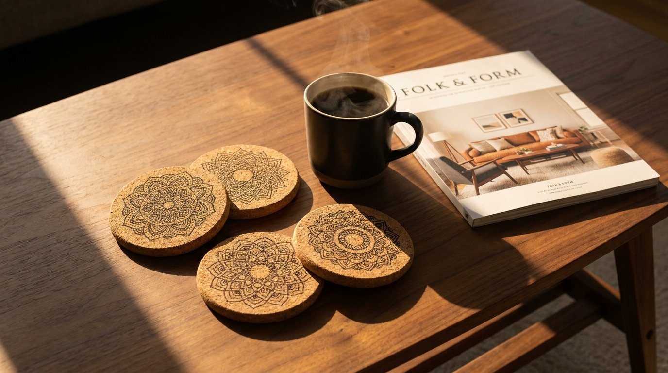 Coffee mug and magazine on 202607301713 Green aesthetic wallpaper ideas