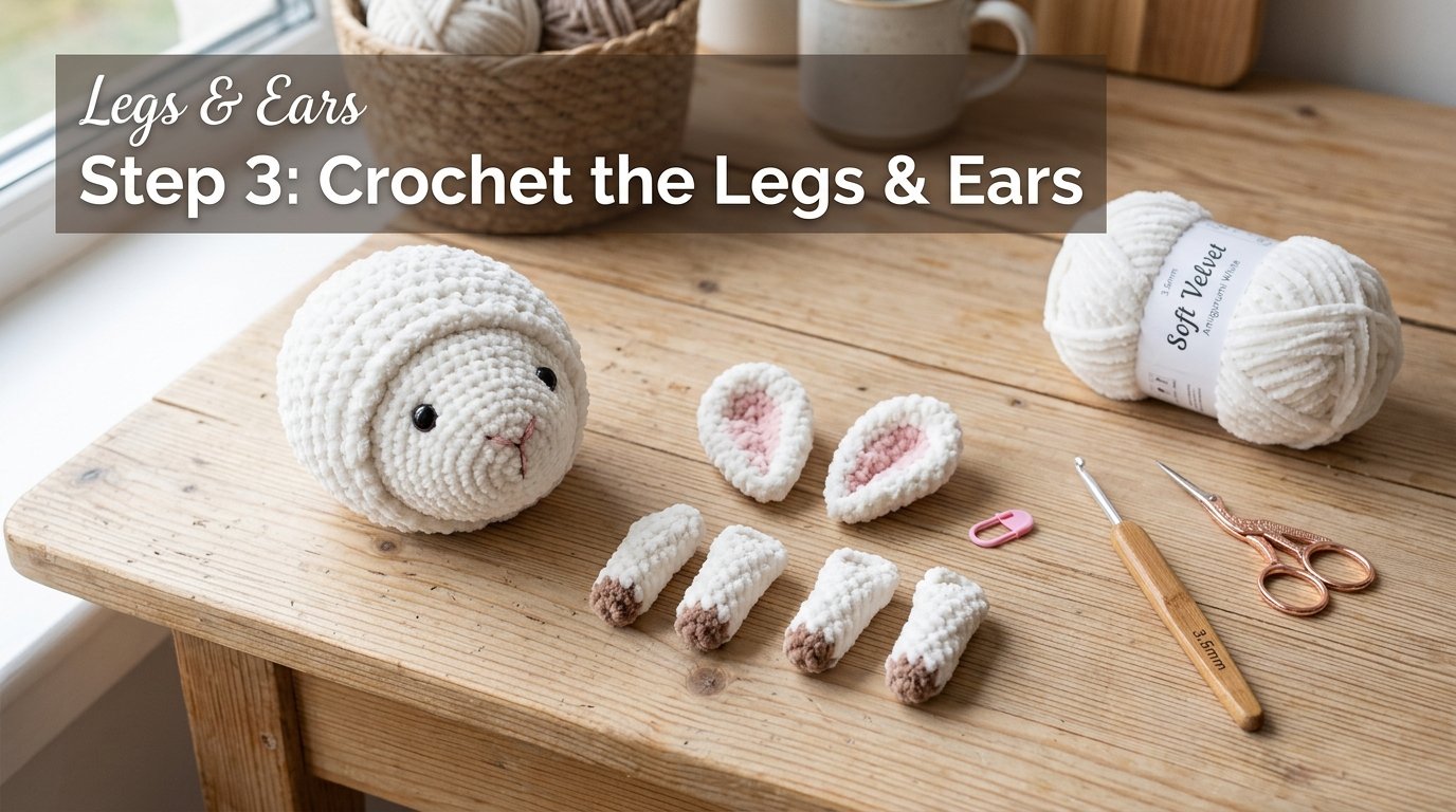 Crochet sheep legs and ears 202607020041