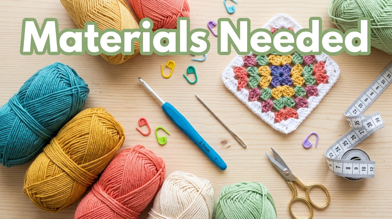 Crochet Granny Square Bag Pattern Free (Easy & Beginner-Friendly) 2 Crochet supplies for granny squares 202607101718