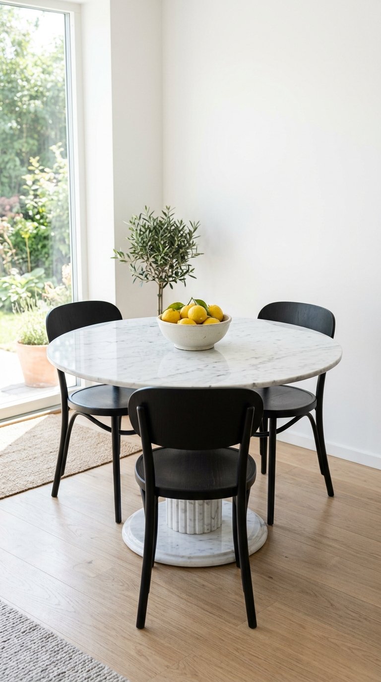 10 Must-Try Small Dining Room Ideas That Look Expensive 8 Dining area with marble table 202607140036 dining room