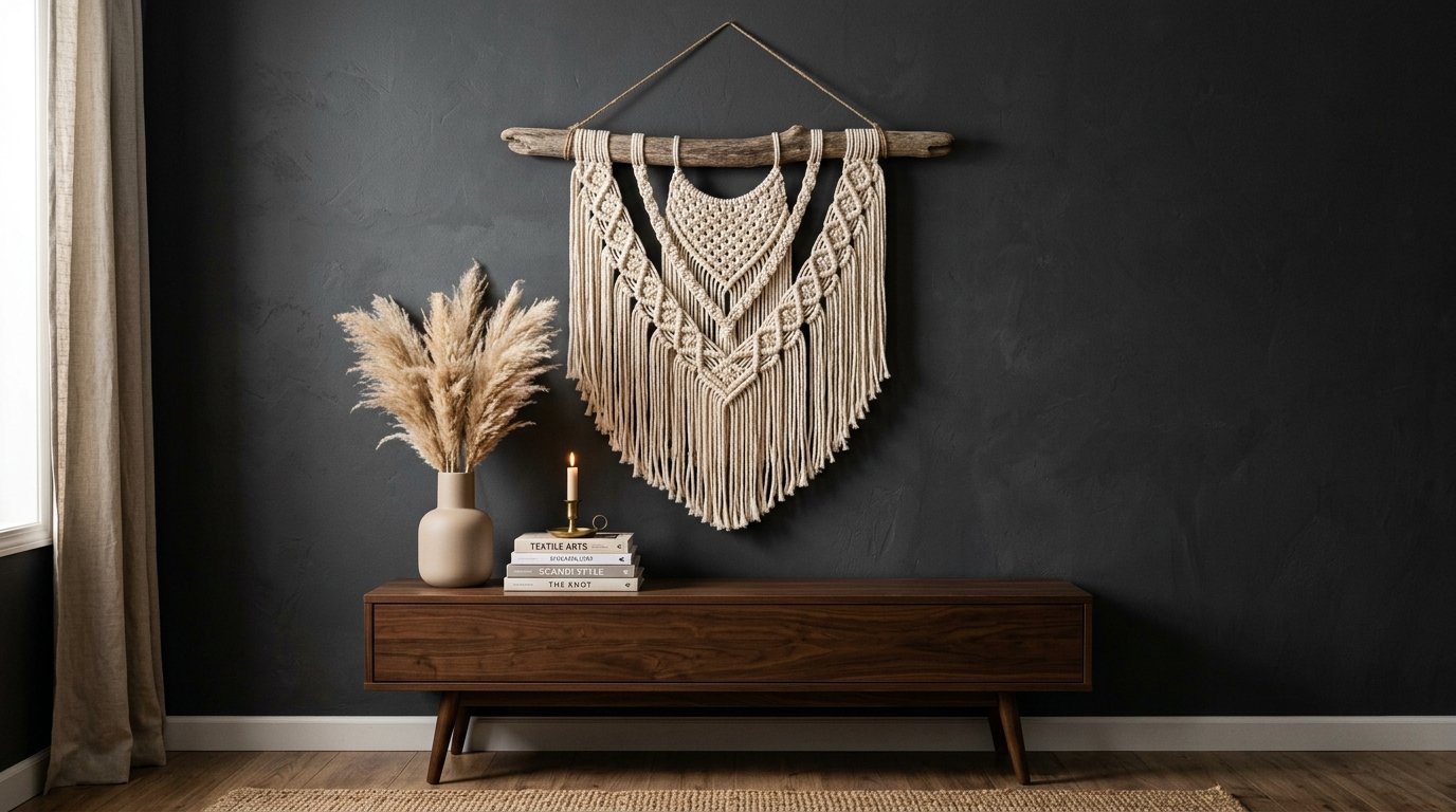 Macrame wall hanging driftwood a… 202607082352 Tiny kitchen ideas