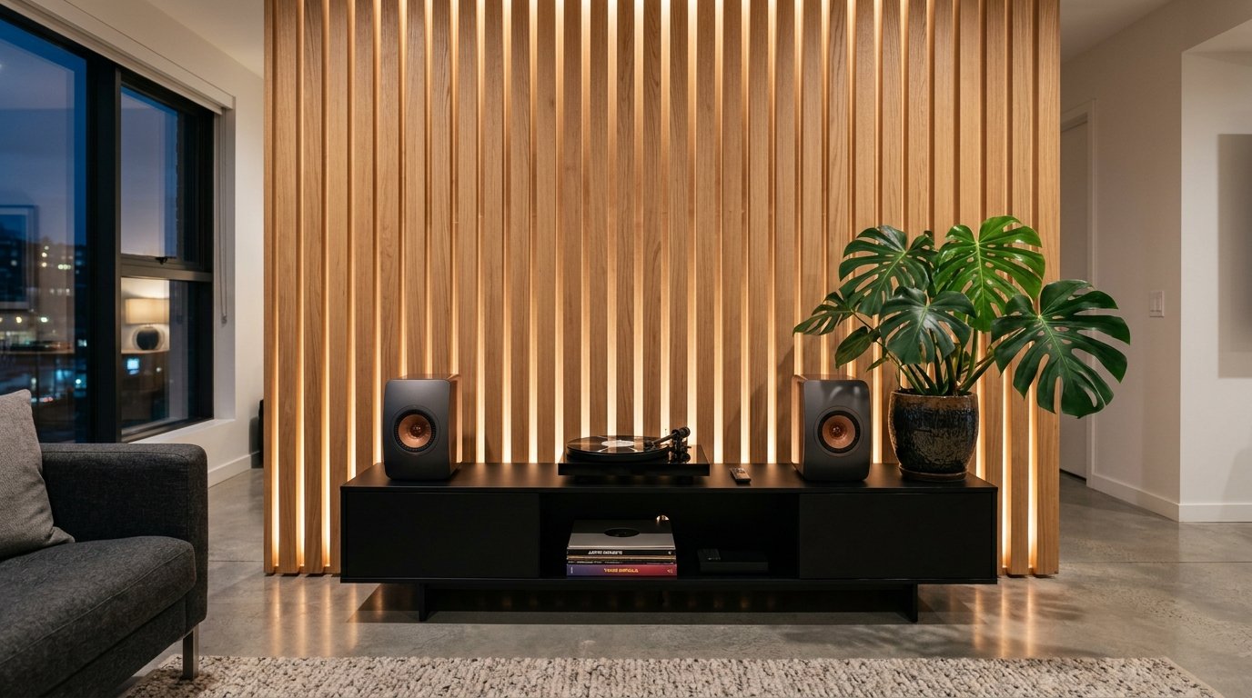 Media room with oak slat 202608010130 contemporary modern interior ideas