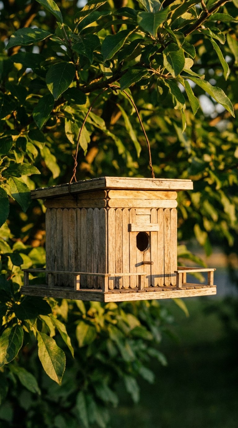 14 Must-Try Easy Popsicle Stick Crafts That Look Insane 11 Mid century modern birdhouse on … 202607231854 Easy popsicle stick crafts