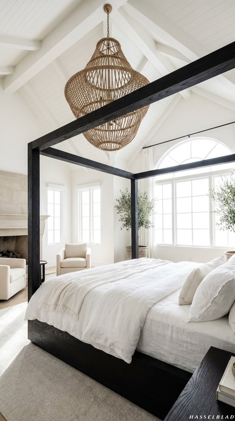 Primary bedroom with canopy bed 202607281936 Genius bedroom layout ideas