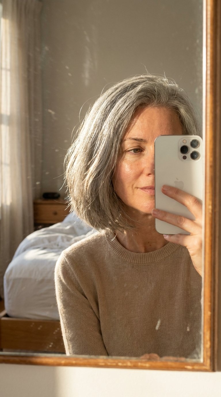 Woman taking mirror selfie 202607011625