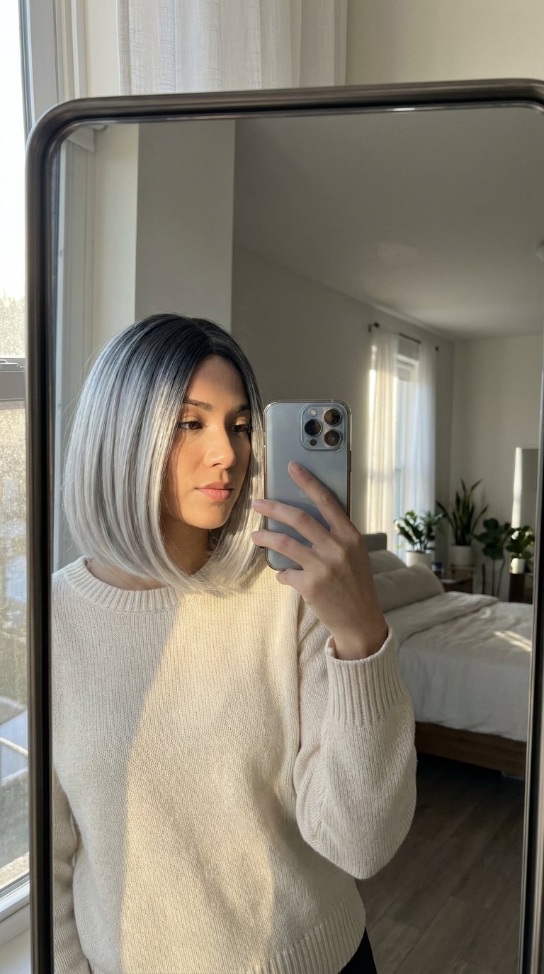 Woman taking mirror selfie 202607011645
