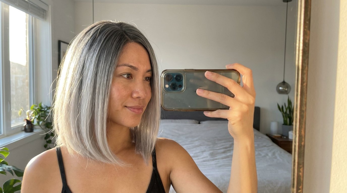 Woman taking mirror selfie 202607011646