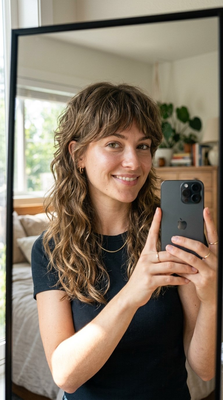 Woman taking mirror selfie 202607141809