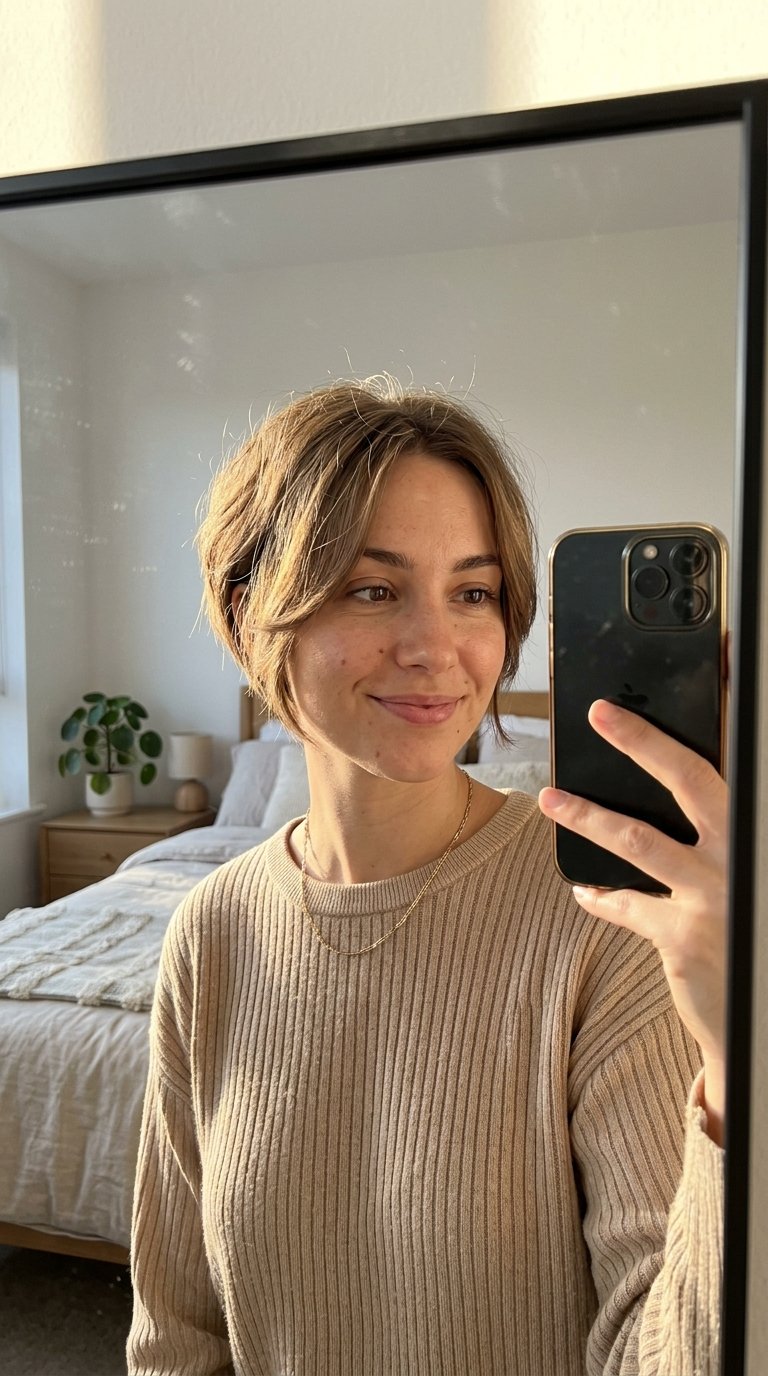Woman taking mirror selfie 202607151507