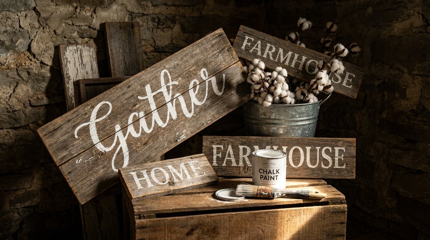 Wooden farmhouse signs with paint 202607231723 Shared bedroom ideas