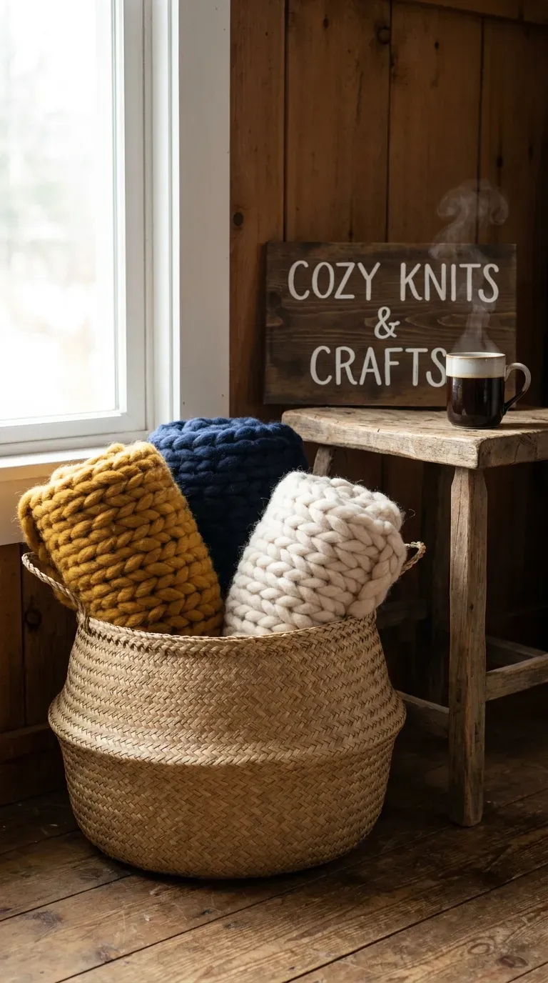12 Easy Profitable Craft Fair Ideas to Maximize Your Sales 5 Thick, cozy chunky knit blankets neatly folded in a vendor booth