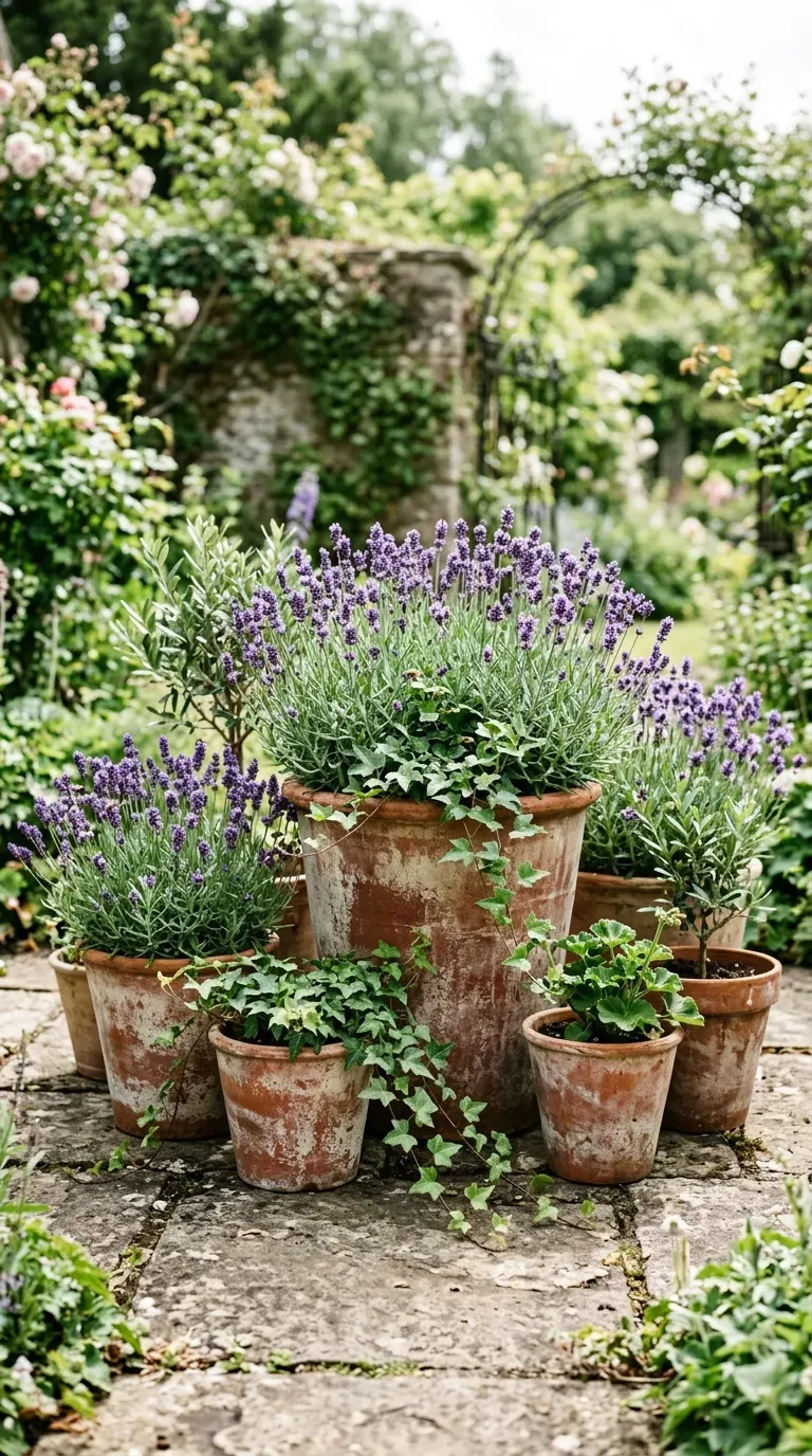 15 Genius DIY Summer Decorations You Need to Try 4 Beautifully aged faux antique terracotta planters filled with lush lavender