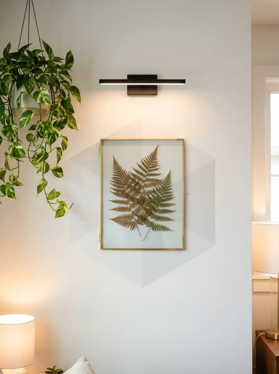 13 Genius Cricut Home Decor Projects You Need to Try 14 A floating glass frame featuring an intricate matte vinyl botanical design