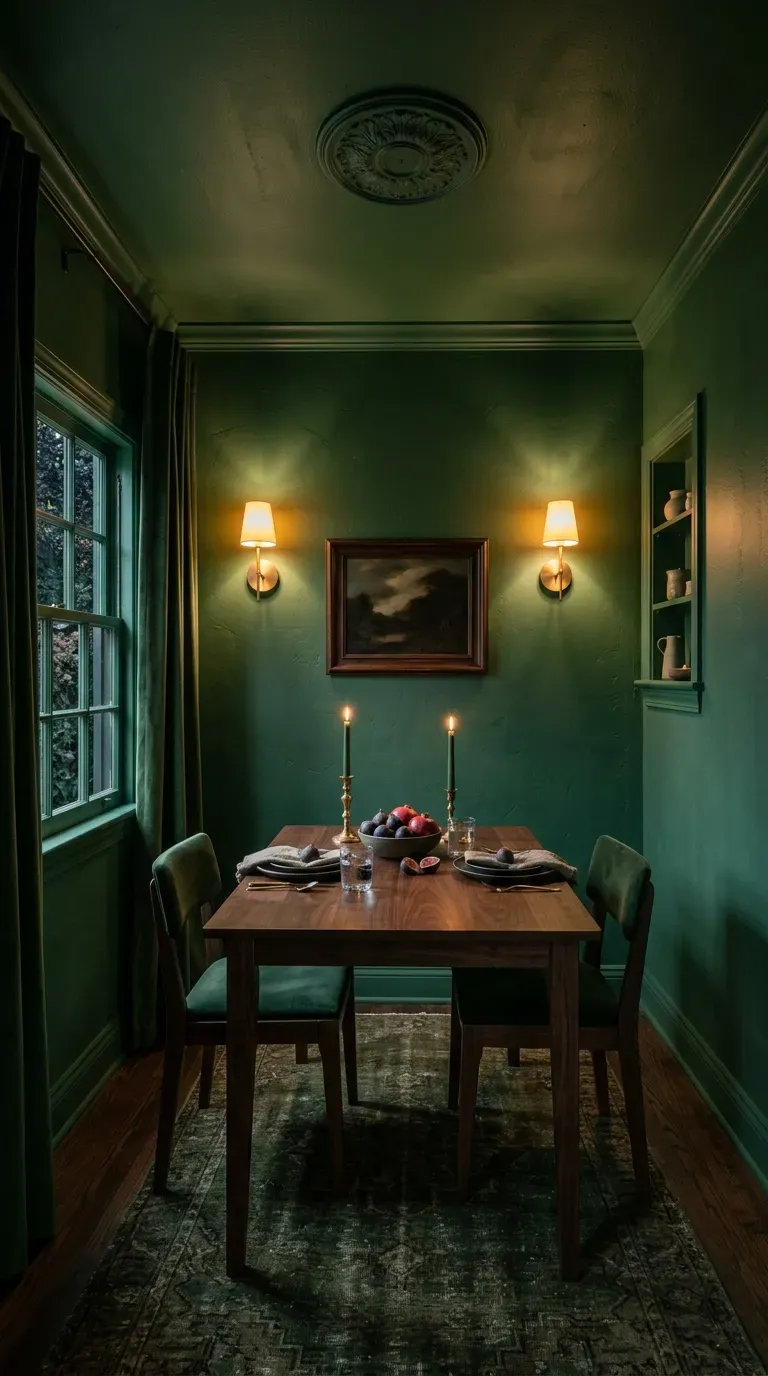 10 Must-Try Small Dining Room Ideas That Look Expensive 7 A sleek round marble pedestal table in a brightly lit dining area