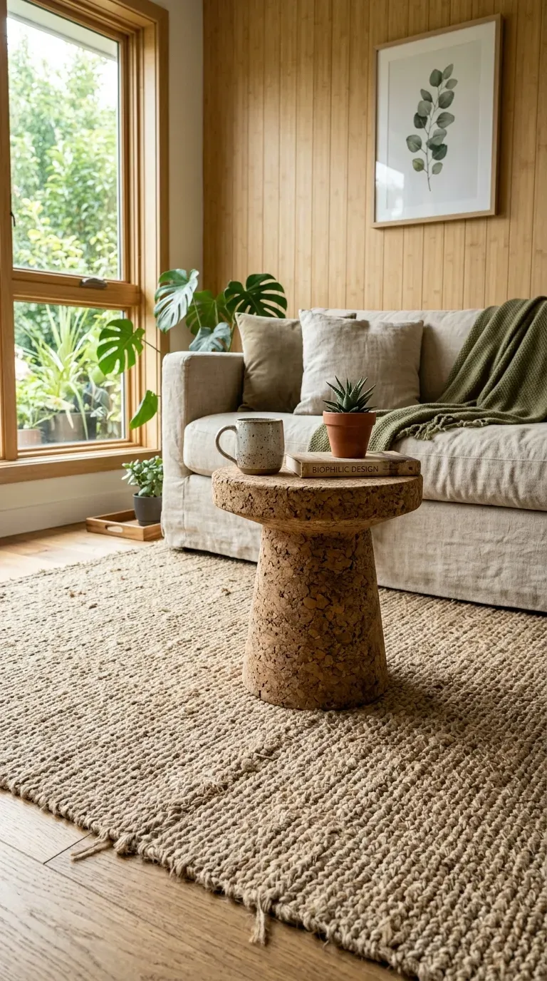 15 Genius Modern Living Room Designs You Need to See 15 An eco-friendly luxury living room with natural cork and hemp textures