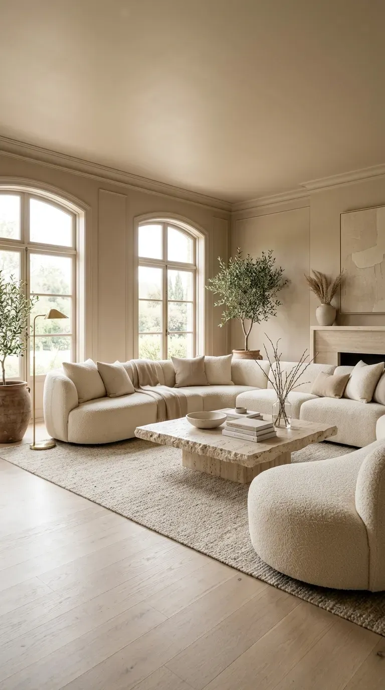 15 Genius Color Drenching Room Ideas You Need to Try 10 An elegant living room color-drenched in a warm mushroom beige