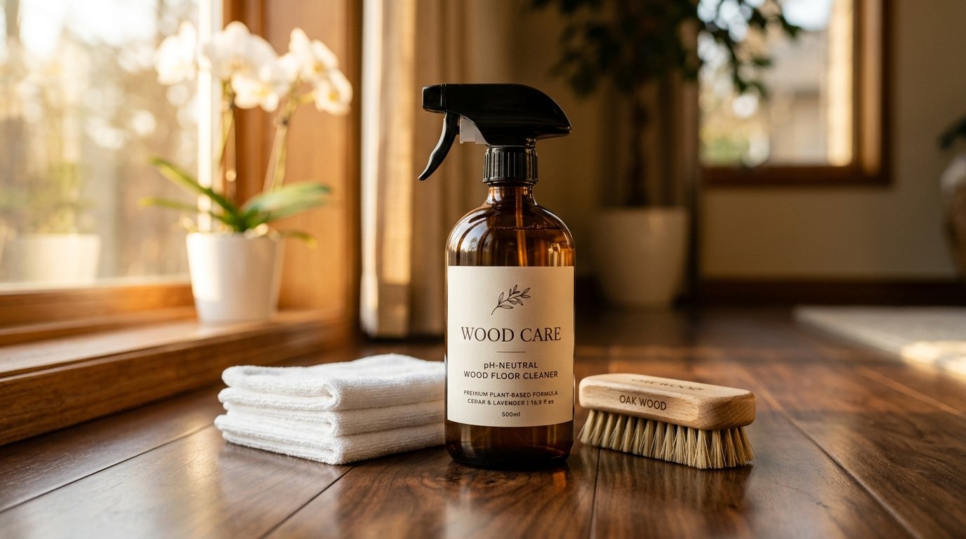 Amber glass spray bottle wood 202608050435