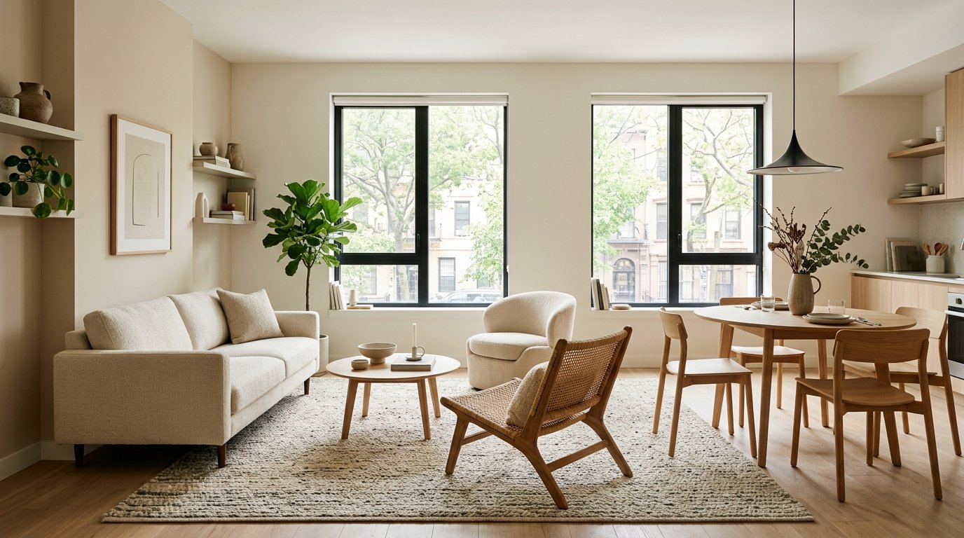 Apartment interior with living z… 202608291510