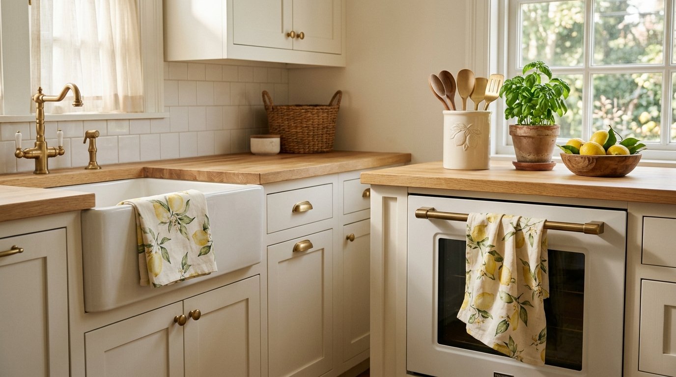 Lemon print kitchen towels in ki… 202608290143