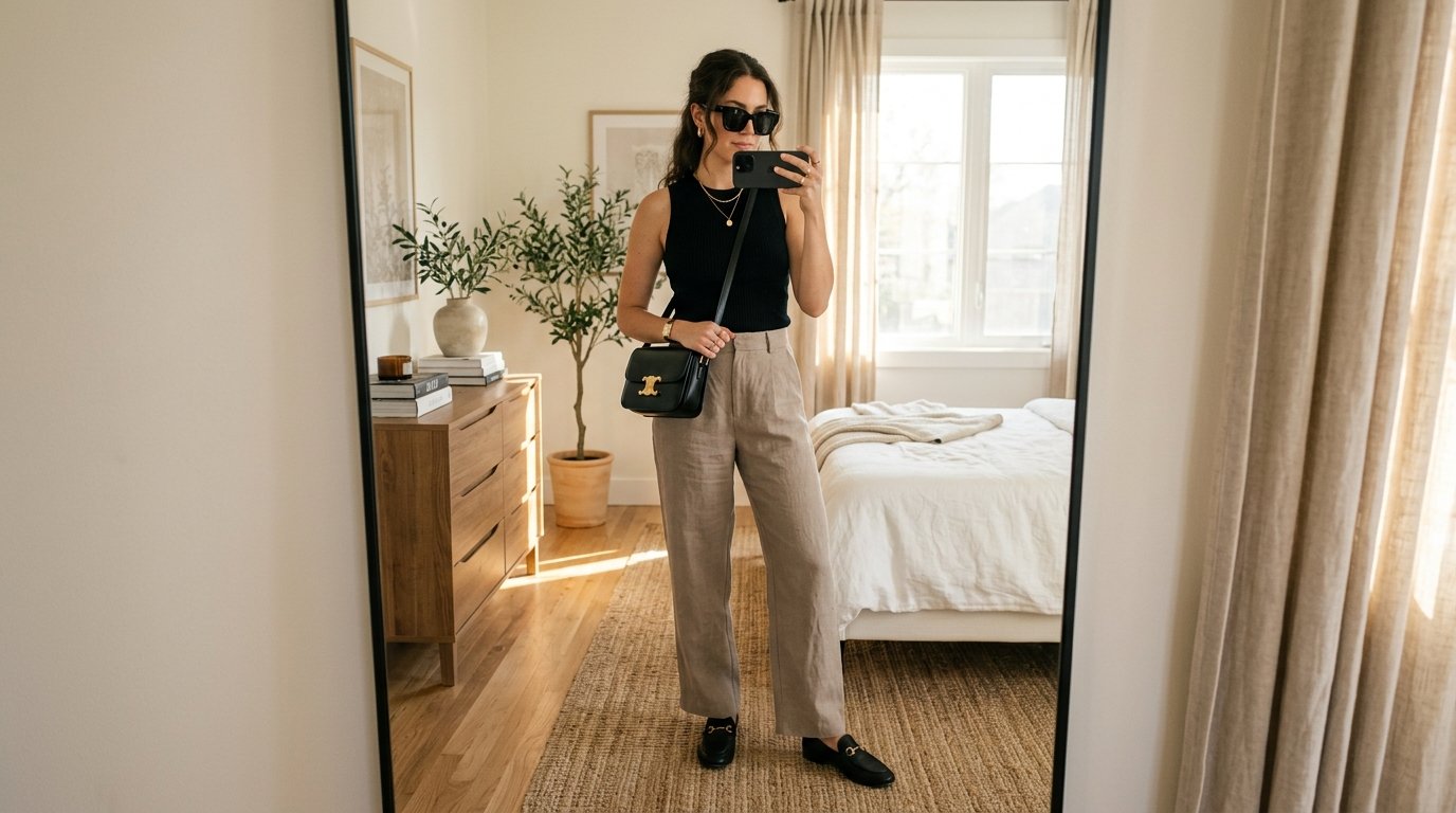 Woman taking mirror selfie 202608062347