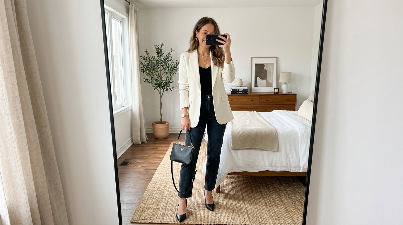 Woman taking mirror selfie 202608161555