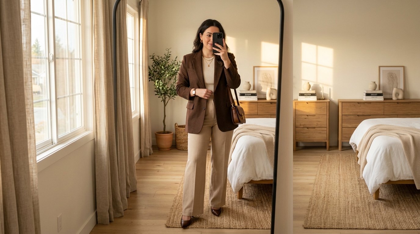 Woman taking mirror selfie 202608171528