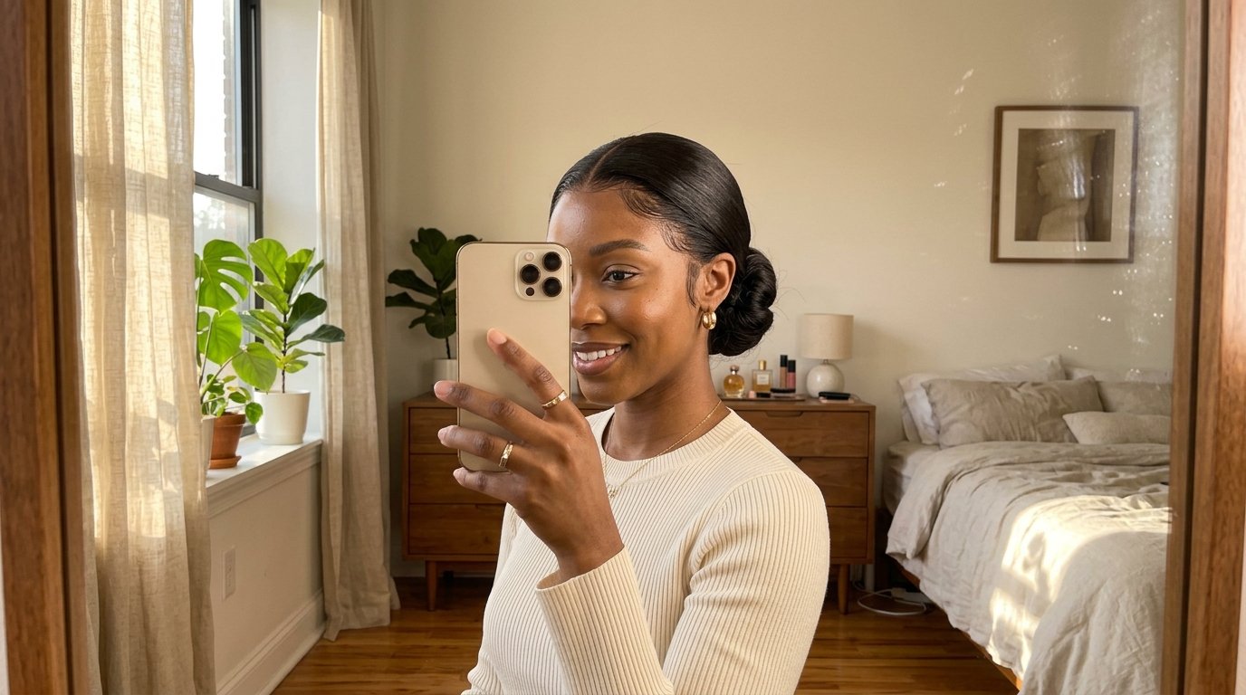 Woman taking mirror selfie 202608231751