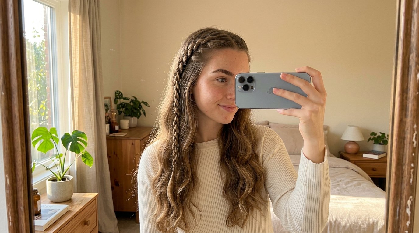 Woman taking mirror selfie 202608232012