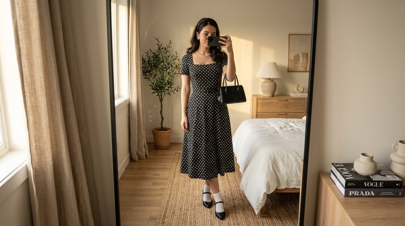 Woman taking mirror selfie 202608242354