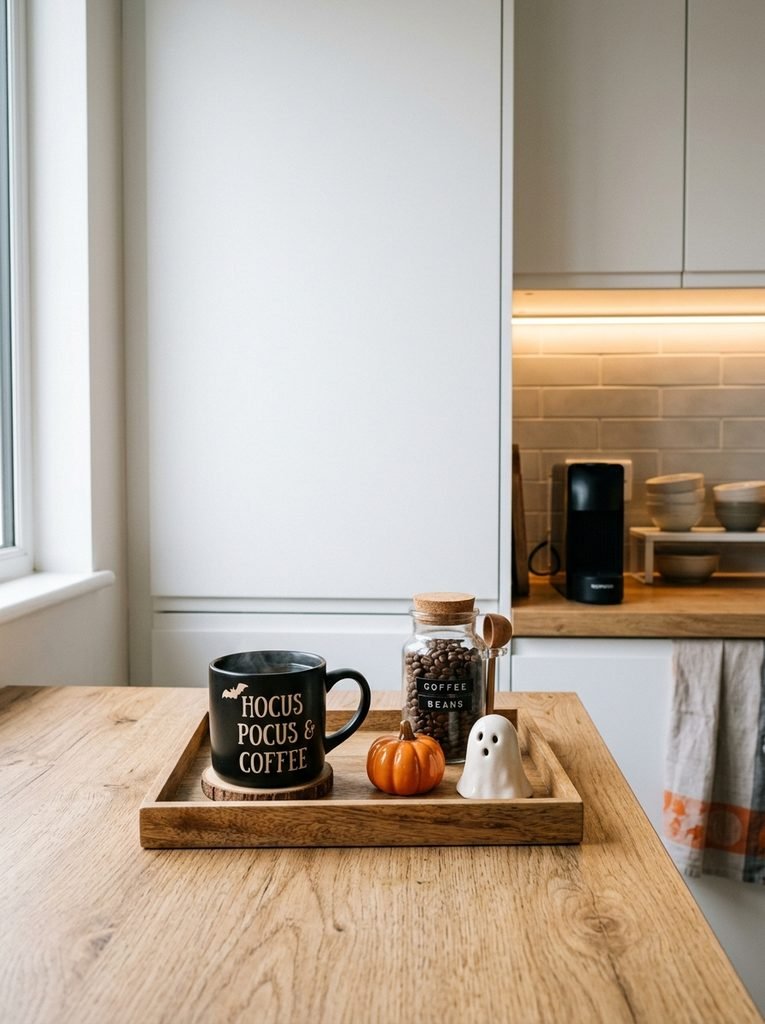 Halloween coffee station on coun… 202609041505